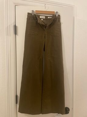 Frame Denim Olive Utility Pants with Zip Fly